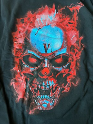 Brand New VLONE Skully Red Flame Hoodie Skull Red Frame Hoodie
