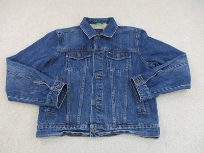 Blue Jean Denim Crest Coat Mens 90s | eBay