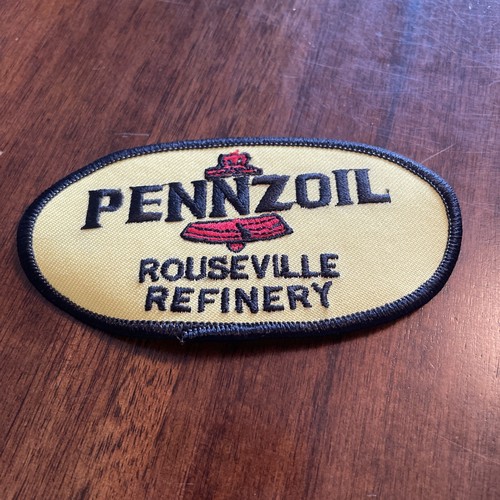 Vtg Pennzoil Oil Company Logo Iron-On Patch Rouseville Refinery - Picture 2 of 10