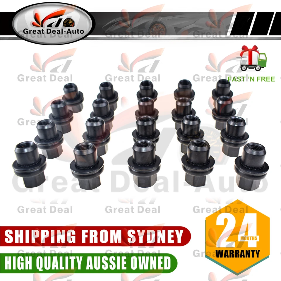 20pcs Black Wheel Lug Nuts Bolts for Land Rover Range Rover LR3 LR4 RRD500290A - image 3 of 4