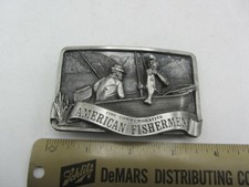 Vintage 1986 Arroyo Grande American Fishermen Commemorative Belt Buckle - USA