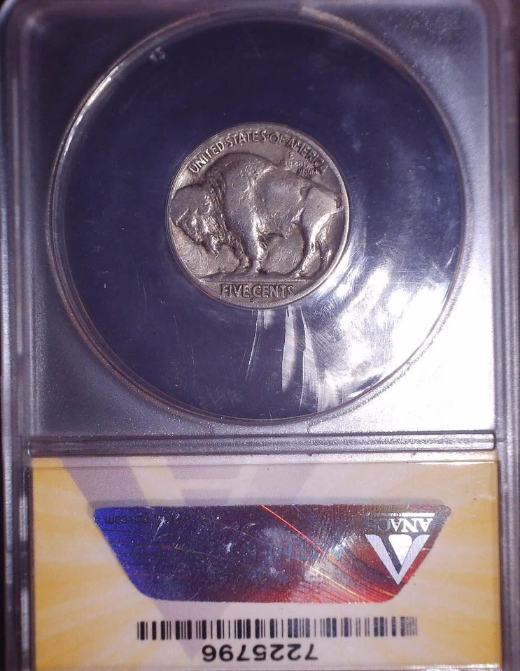 1921-S Buffalo Nickel, ANACS VG10, Semi Key Date, Rare Two-Feather. FS-401 - Image 3 of 3