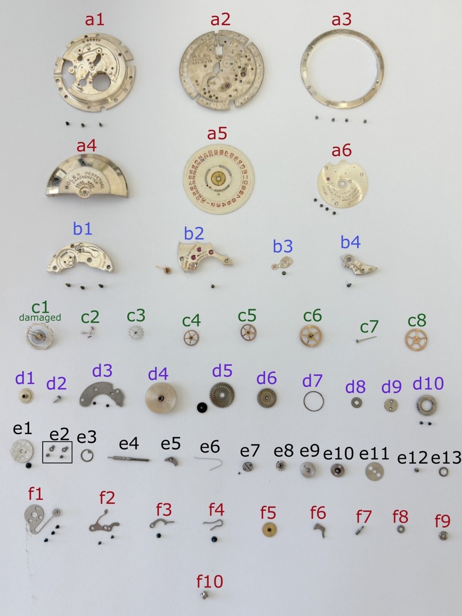 Rolex Caliber A296 Movement Parts Fork Wheel Spring Bridge 700
