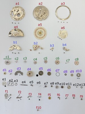 Rolex Caliber A296 Movement Parts Fork Wheel Spring Bridge 700