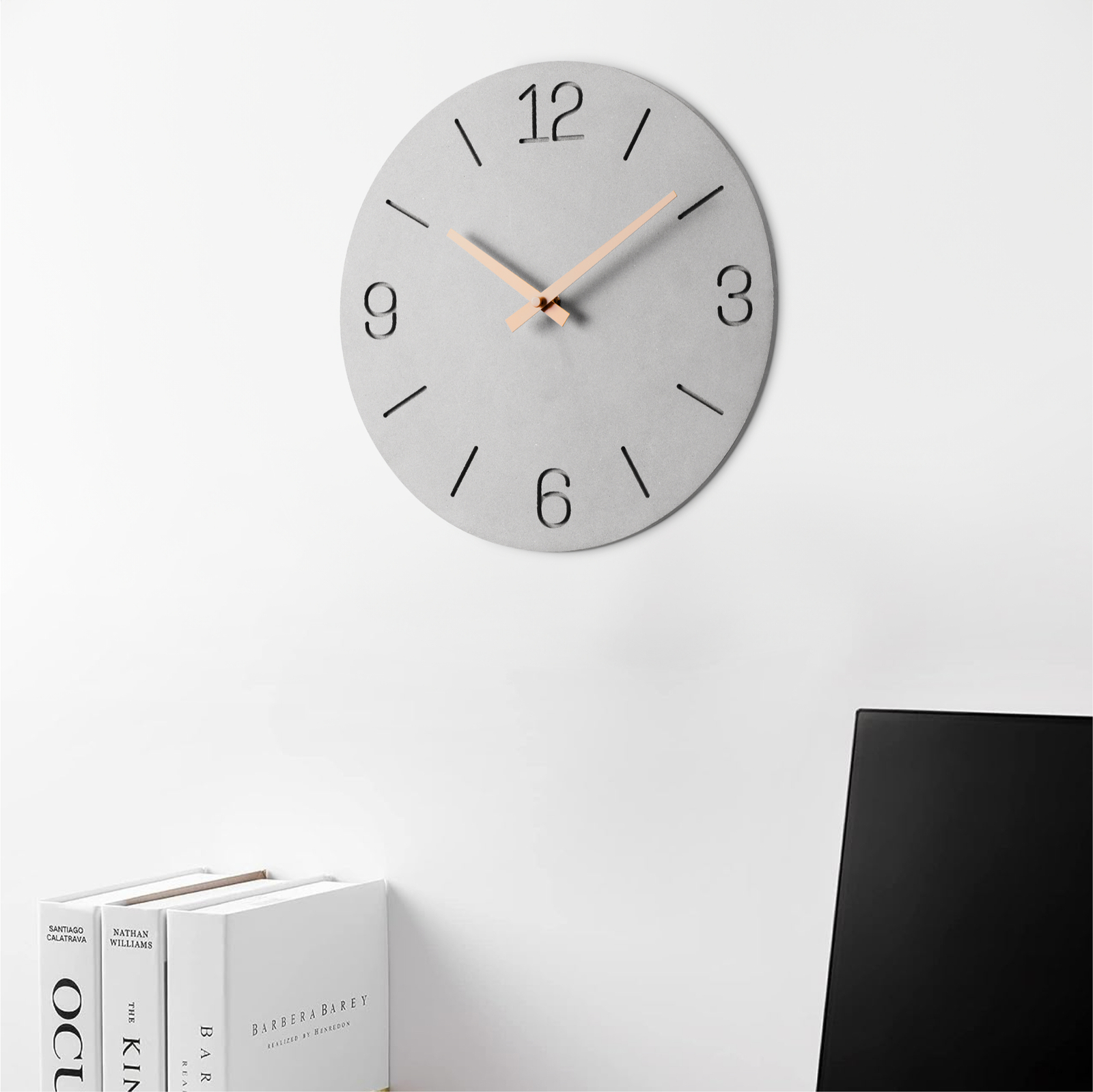 Аналог Wanduhr rund - Ø 30,5 x 4,4 см - аналог пресс-папье Deko Uhr для вторичной переработки