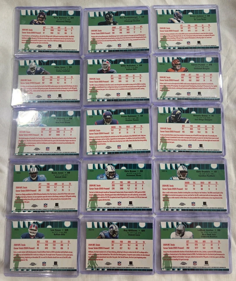 2005 Topps Chrome Golden Anniversary Hidden Gold Football Complete Set Of 15 - Image 2 of 4