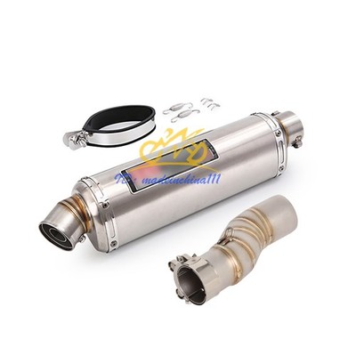 For CF-Moto 450MT Ibex 450 2024-2025 Exhaust System Mid Link Pipe + Muffler Tips