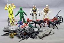 Vintage Plastic figures Army, gunz and Horses