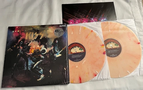KISS ALIVE! 45th Anniversary Swirl Color Vinyl 2XLP 180G Booklet 2020 Ace Peter