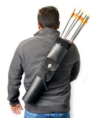 UNIVERSE ARCHERY Back Arrow Quiver | Genuine Cowhide Leather Arrow Holder | Trad
