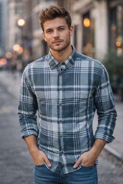 Men Gant Shirt Grey Cotton XL