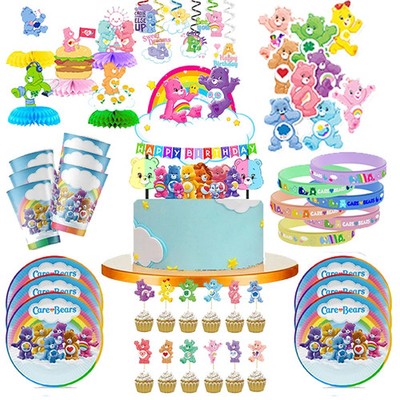 Care Bear Geburtstag Party Zubehör Teller Serviette Tischdecke Tortenaufleger Tasse Deko