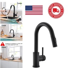 Durable Stainless Steel Bar Sink Faucet Single Handle with Pull Down Sprayer