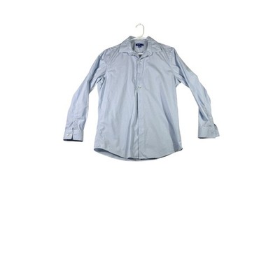 apt 9 mens shirt slim fit Men s Medium Blue Check Dress Shirt