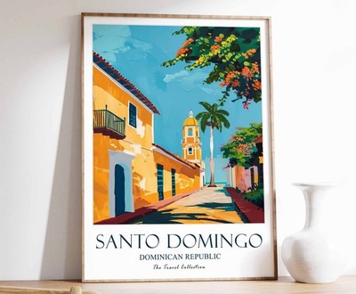 10_Santo Domingo Druck, Santo Domingo Reiseposter, Dominikanische Republik Reise A