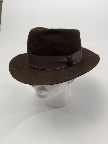 INDIANA JONES Hut offiziell Pinch Front Filz Fedora braun Medium - Bild 2 von 10