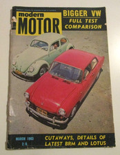 Modern Motor March 1963 -  VOLKSWAGON  COVER - BUY IT NOW  #3