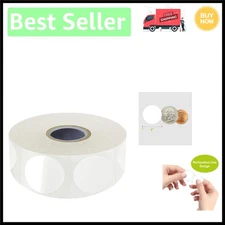 1500 PCS White Round Inventory Stickers -  Quality Self-Adhesive Dots