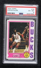 1974-75 Topps Lucius Allen #19 PSA 6 05ri