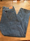 Levi's 505 Men's Jeans Darker Wash Straight Leg Reg Fit No Holes Or Rips 44x32 — photo 1