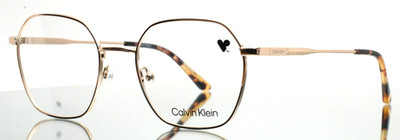 CALVIN KLEIN CK25103 770 Gold Womens Geometric Eyeglasses 52-19-145 B:46