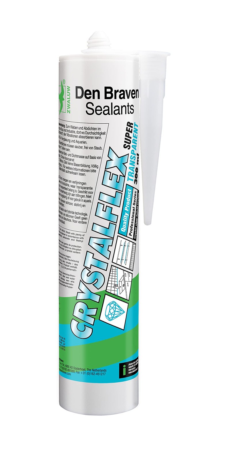 Mastic silicone Crystalflex contre les fuites pour refaire un joint sanitaire de douche net