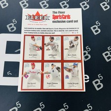2000 SportsCards Magazine Fleer "Greats of the Game" Complete Set 6 Uncut Sheets