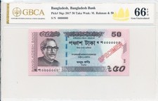 Bangladesh Bank Bangladesh 50 Taka 2017 Specimen