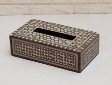 Handmade Wood Tissue Box, Napkin Case Holder Dispenser, Tissue Box Cover 02