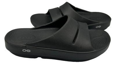 OOFOS Men's OOahh Slip On Comfort Recovery Slide Sandals Black Size:10 78P