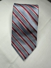 Ike Behar New York Striped 100% Silk Neck Repp Tie Men's 58" Jacquard NWT Work