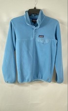 Patagonia Women's Synchilla Snap-T Fleece Pullover Baby Blue Sz XS