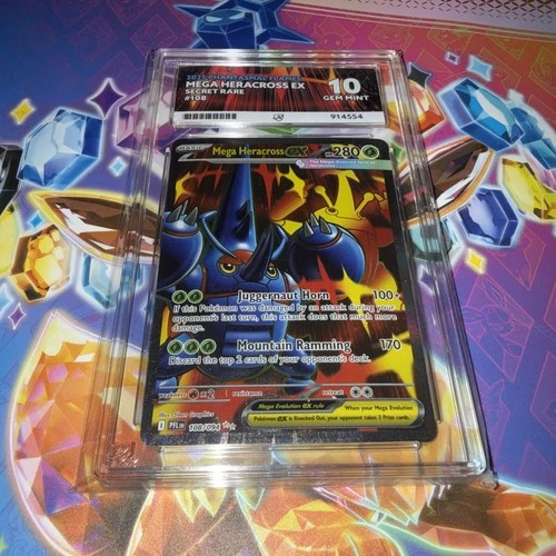 Mega Heracross Ex 108/094 Pokemon Ace 10 Gem Mint