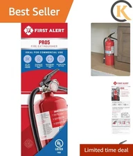 Rechargeable Heavy Duty Fire Extinguisher,  RATED 3-A:40-B:C, Red, 1-Pack