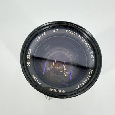 Vivitar MC Macro Focusing Zoom Lens 28-85mm f/3.5-4.5 Made In Japan 62mm Filter