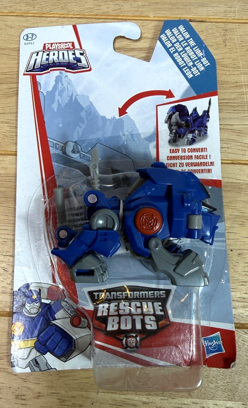 Transformers Rescue Bots Valor the Lion-Bot Figure Playskool Heroes Rare NEW