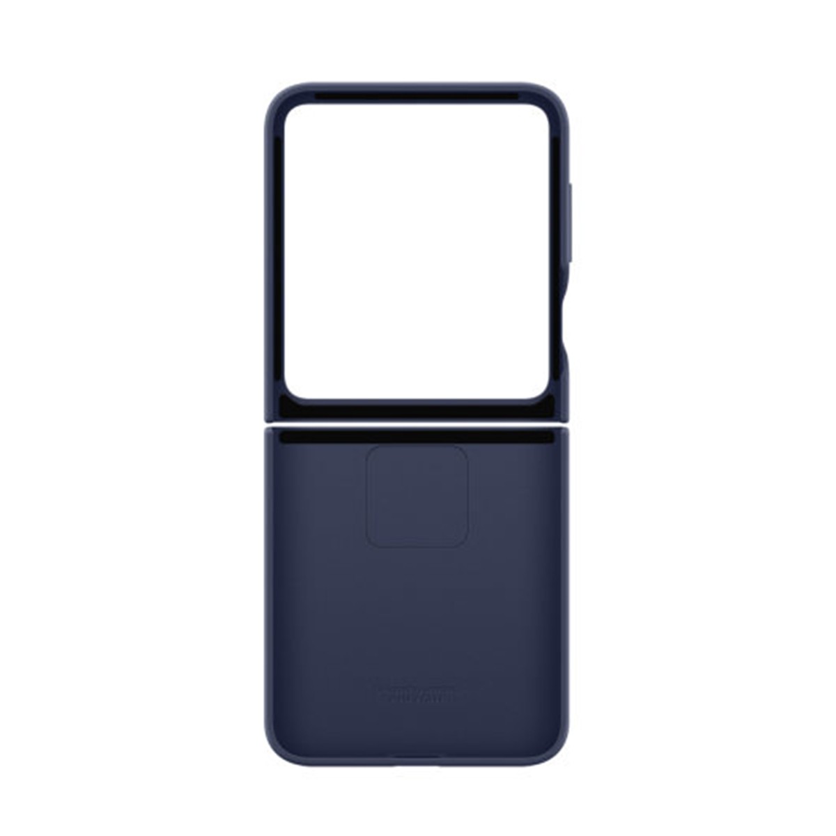 Coque silicone Galaxy Z Flip6 bleu marine, étui anneau de maintien