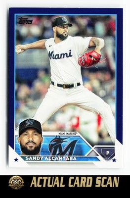 2023 Topps Sandy Alcantara #107 Royal Blue Miami Marlins