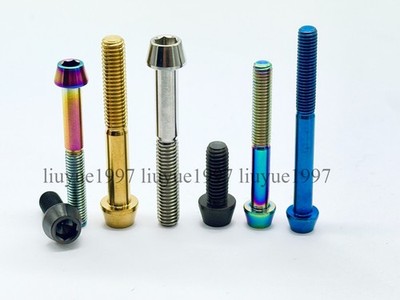 M5 Titanium Bolt DIN912 Taper Hex Screws 9 16 18 20 25 30 35 40 45 50 55 60mm