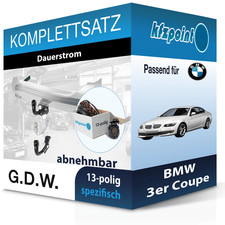 Für BMW 3er Coupe 06.06- G.D.W. Anhängerkupplung abnehmbar + 13polig E-Satz neu