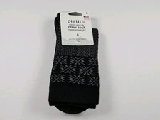Pistil Women's Wool Silk Blend Astrid Crew Socks Made In USA Size L 10-12.5