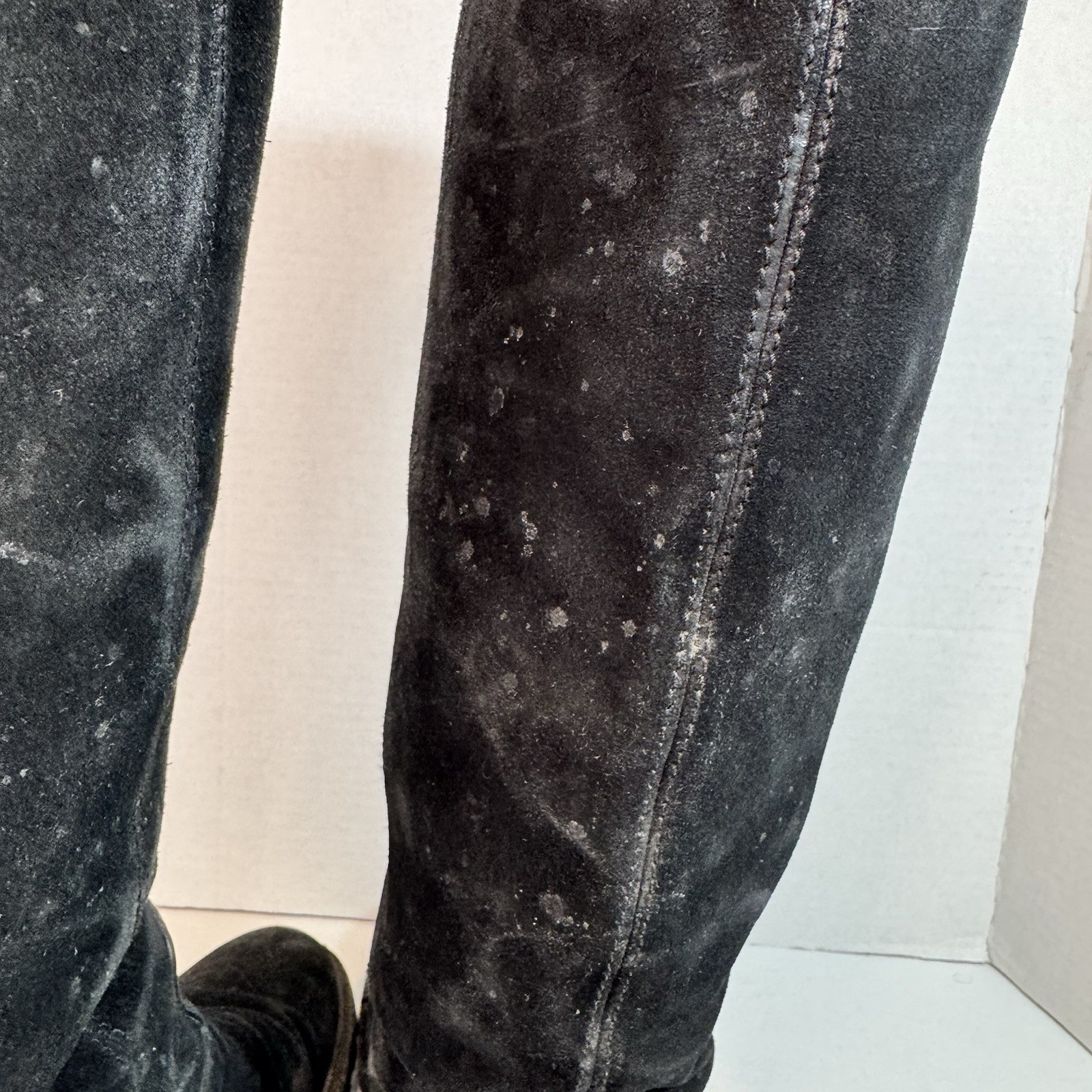 Gucci Women’s EU 37.5 Black Suede Shearling Knee High Winter Boots Italy thumbnail 8