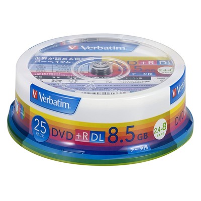 Verbatim Single-record DVD+R DL 8.5GB 25 discs