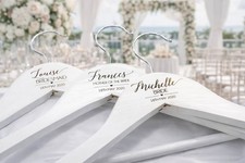Personalised Wedding Hanger | Prom Dress Hanger | Engraved Name & Date | Custom