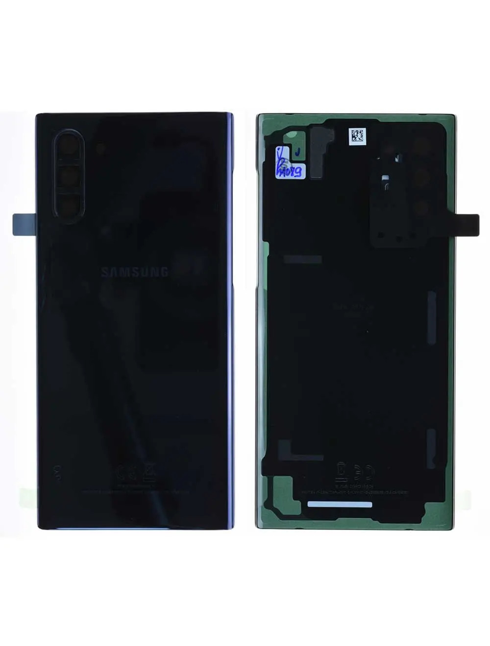 Vitre arrière Samsung Galaxy Note 10 Noir Cosmos d'origine pour réparation