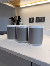 3x Sonos Play: 1 - White Wireless Smart Speaker