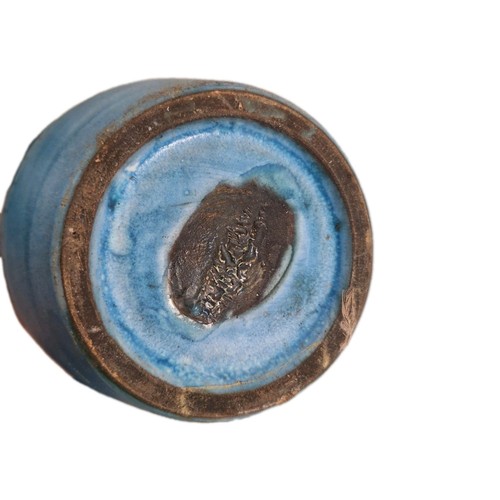Céramique Vase Vallauris Signé Maunier Pot Vase Vintage Bleu - Photo 10 sur 10