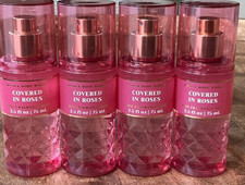 4 FOUR COVERED IN ROSES 2.5oz Travel MIST Bath  Body Works EVERYDAY LUXURIES