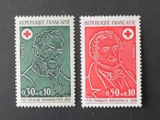 France Année 1972 YT 1735 1736  croix rouge