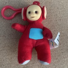 Vintage Red Teletubbie 4" Clip On Bean Burger King Plush 1999